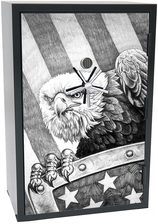 Old Glory Tactical Gun Safe - Bald Eagle - 45 Gun Capacity - 2 Hour Rating