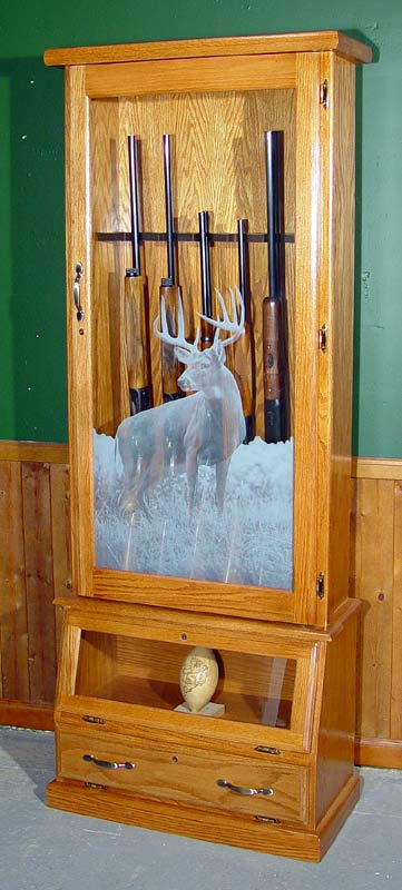 Scout 1612 Gun Cabinet - Oak - 12-Gun