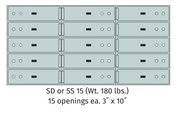 Socal Safe SS Series Modular Safe Deposit Box SS-15