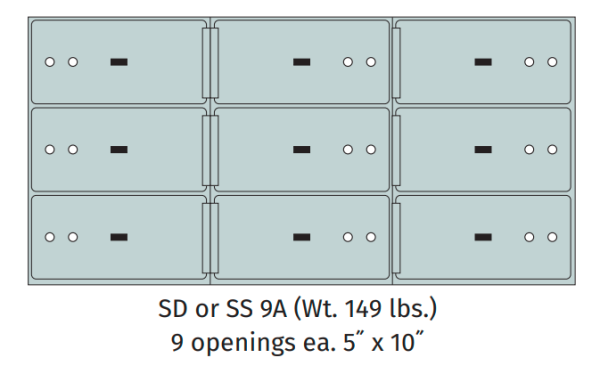 Socal Safe SS Series Modular Safe Deposit Box SS-9A