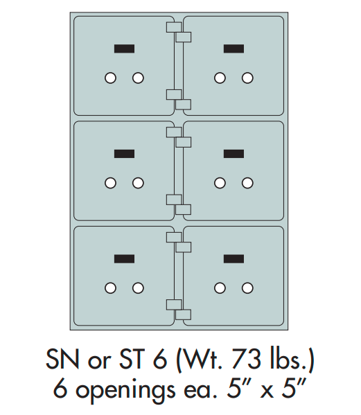 Socal Safe ST Series Modular Safe Deposit Box ST-6