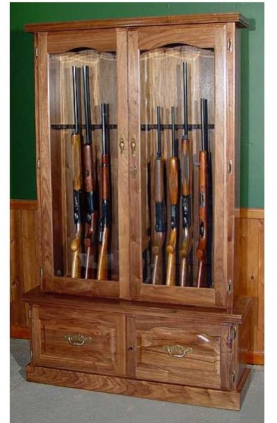 Scout 912 Premium Solid Black Walnut 12-Gun Cabinet