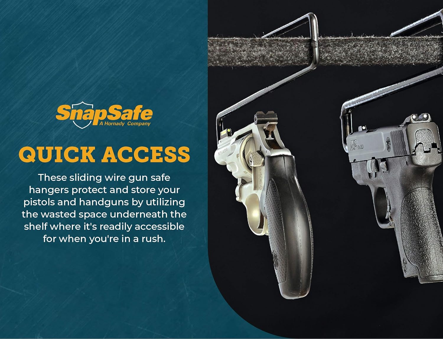 SnapSafe® Universal Handgun Hangers (4-Pack) - Image 6