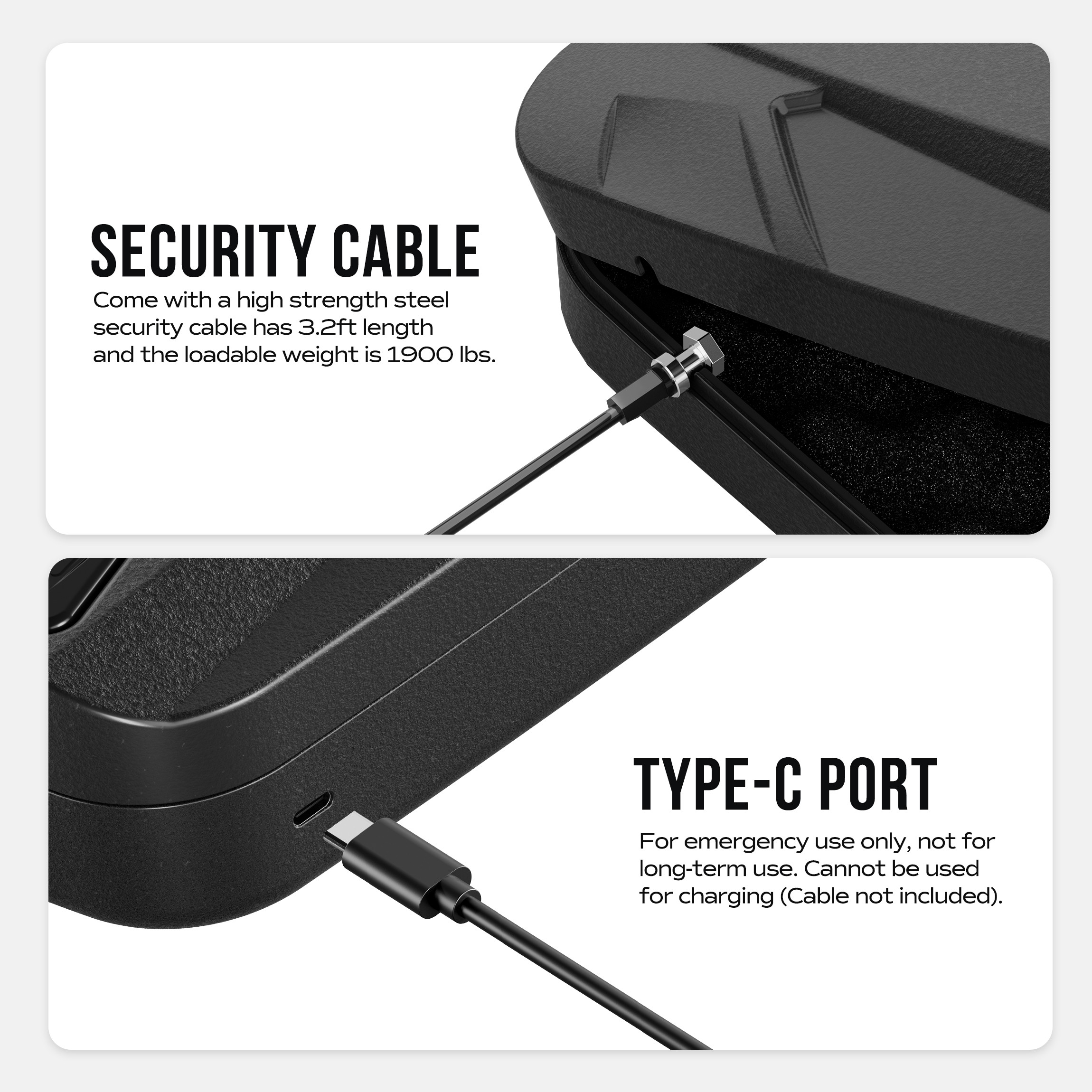 RPNB RP2008B Biometric Gun Safe for Handgun, Pistol Safe for Nightstand with Fingerprint - Black - Image 5